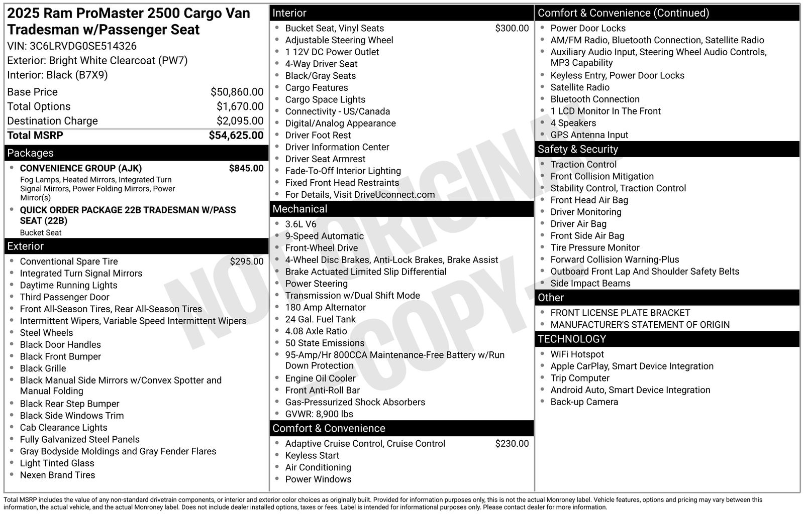 ram promaster cargo van 2025 3C6LRVDG0SE514326 image ram promaster cargo van 2025 3C6LRVDG0SE514326 image